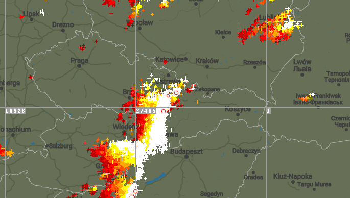 Burze nad Śląskiem – Mapa