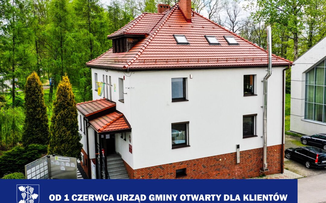 Od 1 czerwca Urząd Gminy otwarty dla klientów