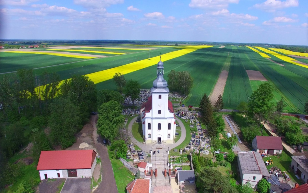 Łubie, Kopienica, Jasiona z lotu ptaka