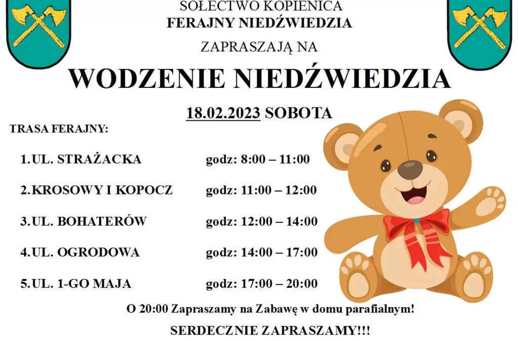 WODZENIE NIEDŹWIEDZIA 2023 TRASA