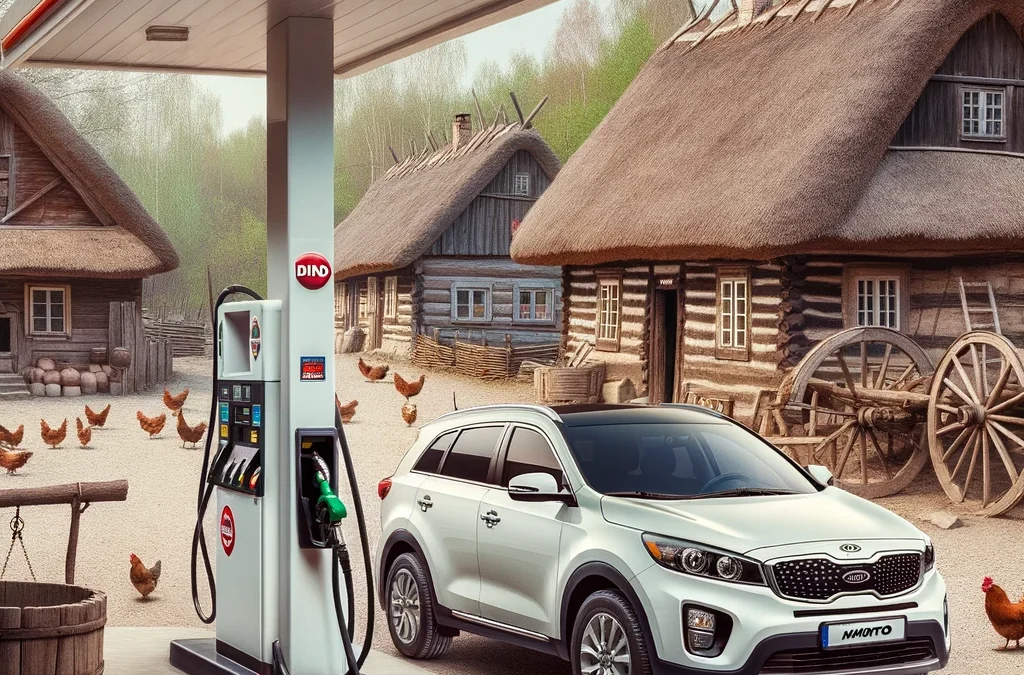 Stacja benzynowa w Łubiu